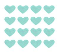 PATIKIL Iron-on Patches, 16 Pack Heart Shaped Sew Embroidered Patches Love Appliques Embellishments for Clothing Jackets Hat Backpack Repairing Decorations, Sky Blue
