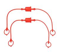 PATIKIL ISO-A 1/2 Hydraulic Coupler Male Dust Cap and Female Plug Cover, 2 Sets Hydraulic Quick Connect Coupling with Retention Ring Keeps Cap Connected to Hose, Red