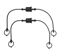 PATIKIL ISO-A 1/2 Hydraulic Coupler Male Dust Cap and Female Plug Cover, 2 Sets Hydraulic Quick Connect Coupling with Retention Ring Keeps Cap Connected to Hose, Black