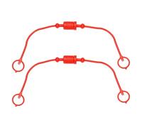 PATIKIL ISO-A 1/4 Hydraulic Coupler Male Dust Cap and Female Plug Cover, 2 Sets Hydraulic Quick Connect Coupling with Retention Ring Keeps Cap Connected to Hose, Red