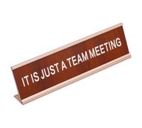 PATIKIL IT IS JUST A TEAM MEETING Funny Desk Plate Sign, 20x5cm/7.87x2"