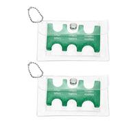 PATIKIL Japanese Coin Holder, 2 Pcs Portable JPY Coin Organiser Dispenser Hard Case Storage 6 Slots with Glitter PVC Pack for Japanese Yen Home Office Collection, Green