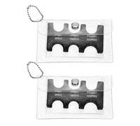 PATIKIL Japanese Coin Holder, 2 Pcs Portable JPY Coin Organiser Dispenser Hard Case Storage 6 Slots with Glitter PVC Pack for Japanese Yen Home Office Collection, Black