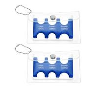 PATIKIL Japanese Coin Holder, 2 Pcs Portable JPY Coin Organiser Dispenser Hard Case Storage 6 Slots with PVC Pack for Japanese Yen Home Office Collection, Blue