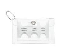 PATIKIL Japanese Coin Holder, Portable JPY Coin Organiser Dispenser Hard Case Storage 6 Slots with Glitter PVC Pack for Japanese Yen Home Office Collection, White