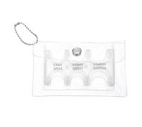 PATIKIL Japanese Coin Holder, Portable JPY Coin Organiser Dispenser Hard Case Storage 6 Slots with Glitter PVC Pack for Japanese Yen Home Office Collection, Clear