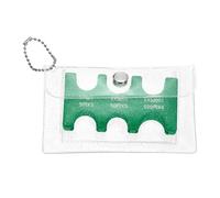 PATIKIL Japanese Coin Holder, Portable JPY Coin Organiser Dispenser Hard Case Storage 6 Slots with Glitter PVC Pack for Japanese Yen Home Office Collection, Green