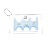 PATIKIL Japanese Coin Holder, Portable JPY Coin Organiser Dispenser Hard Case Storage 6 Slots with PVC Pack for Japanese Yen Home Office Collection, Light Blue