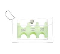 PATIKIL Japanese Coin Holder, Portable JPY Coin Organiser Dispenser Hard Case Storage 6 Slots with PVC Pack for Japanese Yen Home Office Collection, Light Green