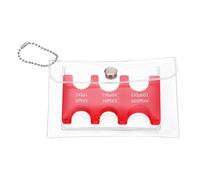 PATIKIL Japanese Coin Holder, Portable JPY Coin Organiser Dispenser Hard Case Storage 6 Slots with PVC Pack for Japanese Yen Home Office Collection, Red