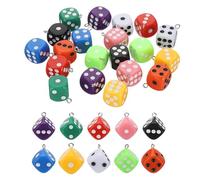 PATIKIL Jewelry Making Charm Bulk, 20 Pcs Acrylic Mini Dice Pendants, Mix Colors