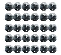PATIKIL K9 Crystal Octagon Beads 2 Holes Pendants, 30 Pack 14mm Chandelier Prisms Parts Ornaments Hanging Beads for DIY Arts Crafts Decoration, Light Black