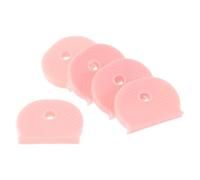 PATIKIL Key Cap Cover, 20 Pack Keys Identifiers Covers Coding Tags Marker Semicircle Silicone Sleeve for Office House Apartment, Light Pink