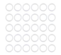 PATIKIL Key Cap Cover Rings, 30Pcs 22mm Keys Identifier Coding Tags PVC Sleeve for Office House Apartment White