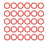 PATIKIL Key Cap Cover Rings, 30Pcs 22mm Keys Identifier Coding Tags PVC Sleeve for Office House Apartment Red