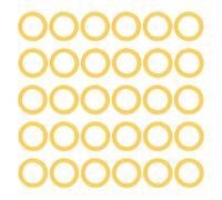PATIKIL Key Cap Cover Rings, 30Pcs 22mm Keys Identifier Coding Tags PVC Sleeve for Office House Apartment Yellow