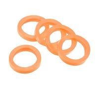PATIKIL Key Cap Tags, 40Pcs Plastic Key Cap Cover Rings Keys Identifier Coding Ring Label ID Sleeve for Office House Apartment, Orange (0.87" / 22mm ID)