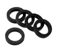 PATIKIL Key Cap Tags, 40Pcs Plastic Key Cap Cover Rings Keys Identifier Coding Ring Label ID Sleeve for Office House Apartment, Black (0.67" / 17mm ID)