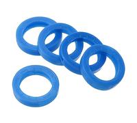 PATIKIL Key Cap Tags, 40Pcs Plastic Key Cap Cover Rings Keys Identifier Coding Ring Label ID Sleeve for Office House Apartment, Blue (0.67" / 17mm ID)
