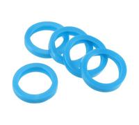 PATIKIL Key Cap Tags, 40Pcs Plastic Key Cap Cover Rings Keys Identifier Coding Ring Label ID Sleeve for Office House Apartment, Blue (0.87" / 22mm ID)