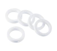 PATIKIL Key Cap Tags, 40Pcs Plastic Key Cap Cover Rings Keys Identifier Coding Ring Label ID Sleeve for Office House Apartment, White (0.67" / 17mm ID)
