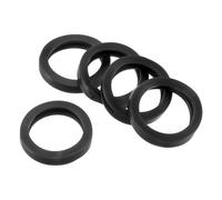PATIKIL Key Cap Tags, 40Pcs Plastic Key Cap Cover Rings Keys Identifier Coding Ring Label ID Sleeve for Office House Apartment, Black (0.87" / 22mm ID)