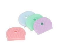 PATIKIL Key Caps Covers, 8 Pack Keys Ring Coding Tags Identifiers Silicone Case Shell Protector for Office House Apartment, 4 Assorted Colors