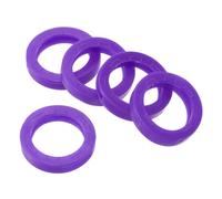 PATIKIL Key Caps Covers Rings, 20 Pack 0.9" Keys Identifiers Covers Coding Tags Marker Round Silicone Sleeve for Office House Apartment, Purple