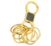 PATIKIL Key Chains for Car, Quick Release Keyring Heavy Duty Keychain with 8 Key Rings Detachable Car Keychains Clip Organizer for Man, Gold Tone