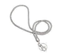 PATIKIL Key Lanyard for Women, 8 Inch Cute Rhinestone Keychain Sparkle Key Ring Bling Strap Neck Lanyard for Car ID Card Purse Wallet Bag, White