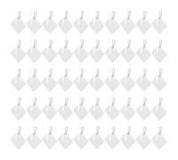 PATIKIL Key Tags Plastic Slotted Tags, 100 Pcs Hanging Tags with Metal Snap Hooks Identify Tags Bulk Key Tags for Key Gym Cabinet Bag, White