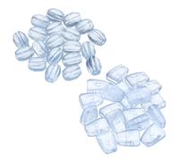 PATIKIL Kitchen Sink Rack Feet, 1Set/20Pcs Plastic Sink Protector Feet with 20Pcs 4mm ID x 12.5mm OD Bumper Cover for Sink Rack Grid, Clear