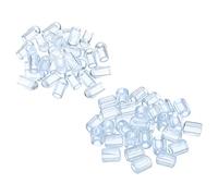 PATIKIL Kitchen Sink Rack Feet, 1Set/30Pcs Plastic Sink Protector Feet with 30Pcs 5mm ID x 10mm OD Bumpers Cover for Sink Rack Grid, Clear