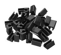 PATIKIL Kitchen Sink Rack Feet, 30 Pack 6mm ID Plastic Sink Protective Replacement Feet Wire Bumpers Protector for Kitchen Sink Grid, Black