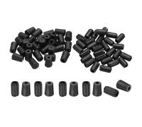 PATIKIL Kitchen Sink Rack Feet, 30Set 4mm IDx10mm OD Rubber Sink Protector Feet with 6mm ID x 10mm OD Bumpers Cover for Sink Rack Grid Replacement Parts, Black