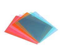 PATIKIL L Type Folders, 24 Pack A5 8.8 x 6.3 Plastic File Project Pockets Clear Paper Document Jacket Sleeve for Office, Multicolor