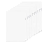 PATIKIL L Type Folders 50 Pack A5 Plastic File Project Pockets Clear Paper Document Jacket Sleeves for Office, Clear