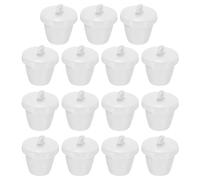 PATIKIL Lab Porcelain Crucible with Lid 10ml Capacity for Laboratory Classroom to Heat Chemical Compounds, 15 Pcs, White