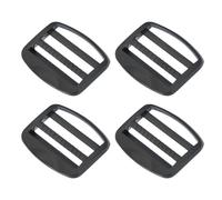 PATIKIL Ladder Lock Buckle Slider 38mm, 4 Pack Zinc Alloy Adjustable Webbing Strap Release Buckles Belt Tri-Glide for Backpack Sewing DIY, Black