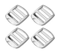 PATIKIL Ladder Lock Buckle Slider 38mm, 4 Pack Zinc Alloy Adjustable Webbing Strap Release Buckles Belt Tri-Glide for Backpack Sewing DIY, Silver