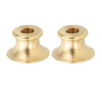 PATIKIL Lamp Solid Brass Neck, 2 Pcs M10 Fine Threaded Turned Solid Brass Spindle Lamp Pipe Coupling Rod Connector Light Fixture for Light Repair Decoration, 30 x 18mm