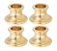 PATIKIL Lamp Solid Brass Neck, 4 Pcs Turned Brass Spindle Slips Lamp Finial Pipe Light Fixture for 1/8 IP or M10 Lamp Rod Light Repair Decoration, 22.7x15mm
