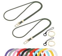 PATIKIL Lanyard for ID Badges, 2 Pack Teacher Lanyards ID Badge Holder with Safety Breakaway Buckle Cruise Essentials for Ship Cards Keys Phones, Dark Green