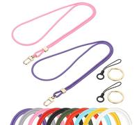 PATIKIL Lanyard for ID Badges, 2 Pack Teacher Lanyards ID Badge Holder with Safety Breakaway Buckle Cruise Essentials for Ship Cards Keys Phones, Purple/Pink