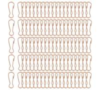 PATIKIL Lanyard Hooks, 100 Pcs 25mm Stainless Steel 304 Spring Snap Hook Metal Clips Clasp for Key Chain Key Rings ID Card Shower Curtain, Red Bronze