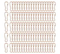 PATIKIL Lanyard Hooks, 200 Pcs 16mm Stainless Steel 304 Spring Snap Hook Metal Clips Clasp for Key Chain Key Rings ID Card Shower Curtain, Red Bronze