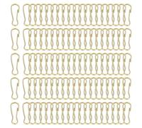 PATIKIL Lanyard Hooks, 200 Pcs 16mm Stainless Steel 304 Spring Snap Hook Metal Clips Clasp for Key Chain Key Rings ID Card Shower Curtain, Gold
