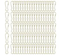 PATIKIL Lanyard Hooks, 200 Pcs 25mm Stainless Steel 304 Spring Snap Hook Metal Clips Clasp for Key Chain Key Rings ID Card Shower Curtain, Golden Bronze