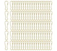 PATIKIL Lanyard Hooks, 200 Pcs 25mm Stainless Steel 304 Spring Snap Hook Metal Clips Clasp for Key Chain Key Rings ID Card Shower Curtain, Gold