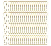 PATIKIL Lanyard Hooks, 80 Pcs 32mm Stainless Steel 304 Spring Snap Hook Metal Clips Clasp for Key Chain Key Rings ID Card Shower Curtain, Gold